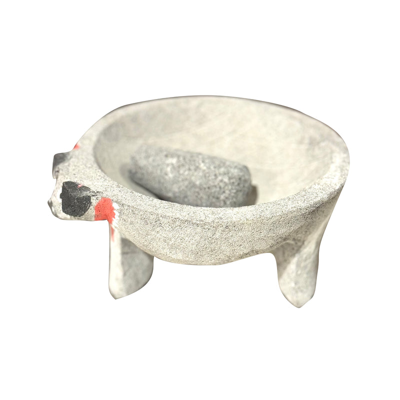 Molcajete De Cabeza #9 Pintado