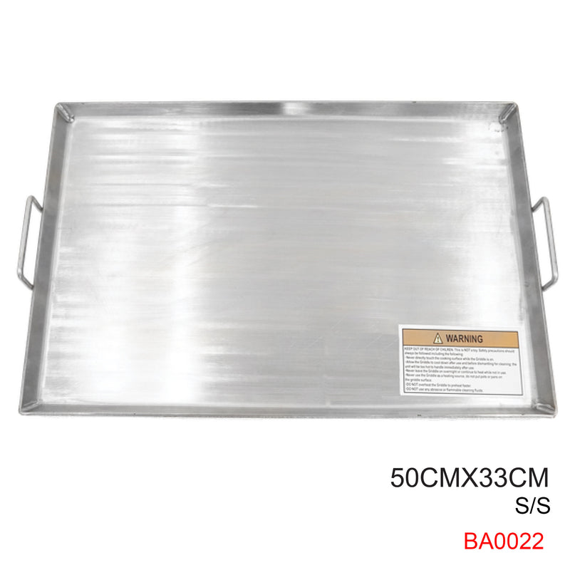 Comal S/S - Griddle 50X33-CM