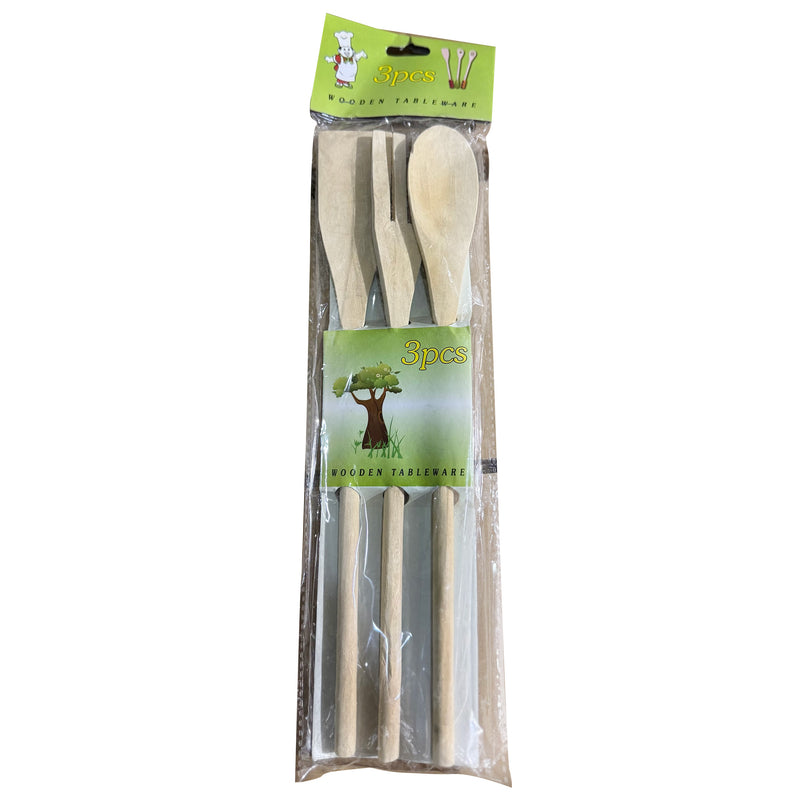 Utensilios de madera 3 piezas
