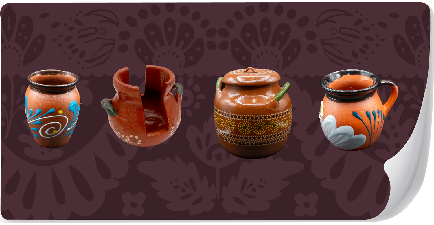 Artesanías de cerámica mexicana.