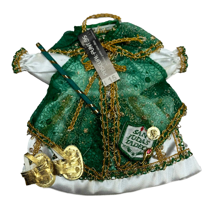Vestido De Niño Dios Verde #50 Navidad