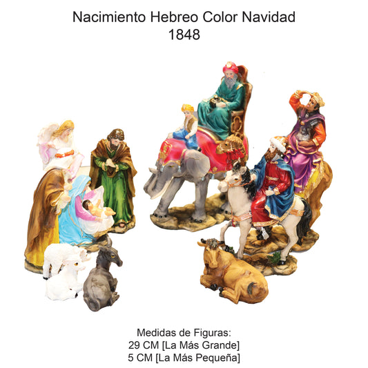 Nacimiento Hebreo Color Navidad